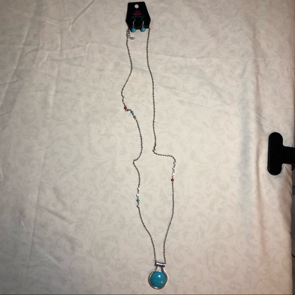 💎 Paparazzi Long Necklace & Matching Earrings 💎 - Picture 1 of 6